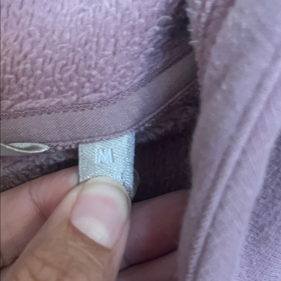 Athleta Mauve Hoodie size M with hood and draw string - Picture 3 of 9
